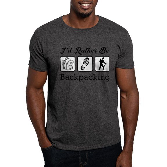 CafePress - I'd Rather Be Backpacking T Shirt - Men's Classic Graphic Cotton T-Shirt