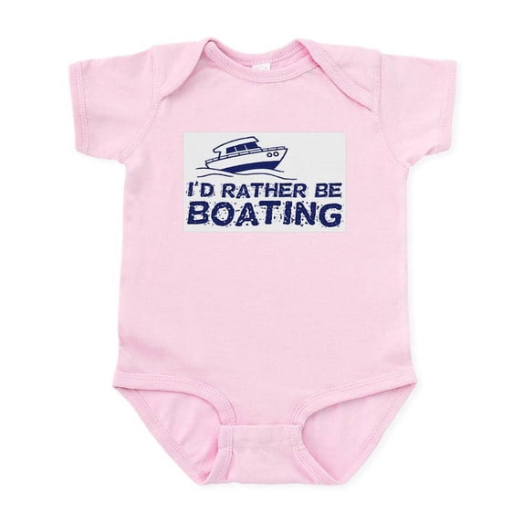 CafePress - I'd Rather Be Boating Infant Bodysuit - Baby Light Bodysuit, Size Newborn - 24 Months