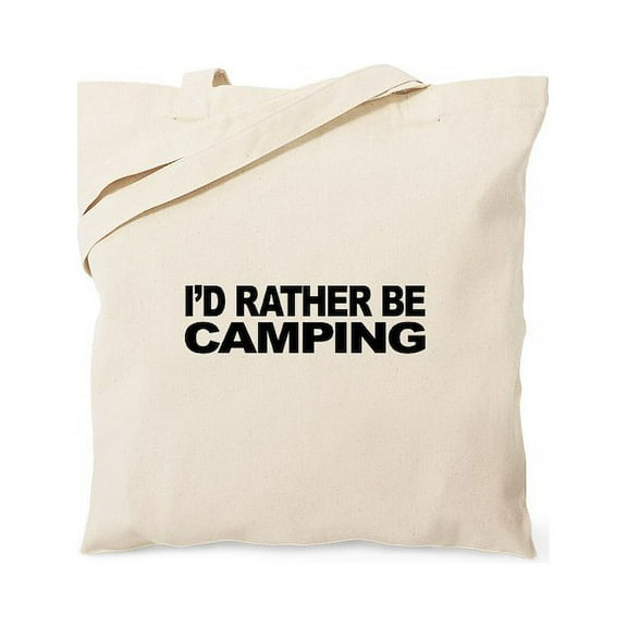 CafePress - I'd Rather Be Camping Tote Bag - Unisex Canvas Tote Bag, Beige, 1-Piece