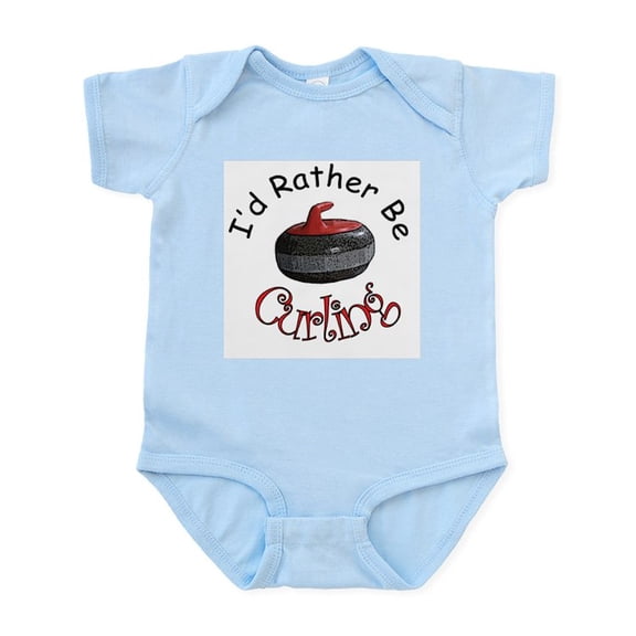 CafePress - I'd Rather Be Curling Infant Bodysuit - Baby Light Bodysuit, Size Newborn - 24 Months