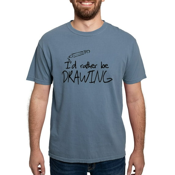 CafePress - I'd Rather Be Drawing Mens Comfort Colors® Shirt - Mens Comfort Colors Shirt