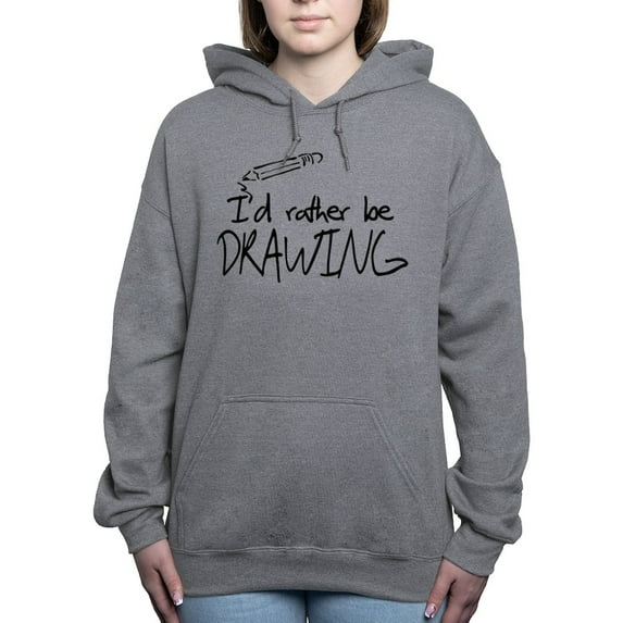 CafePress - I'd Rather Be Drawing - Pullover Hoodie, Classic & Comfortable Hooded Sweatshirt