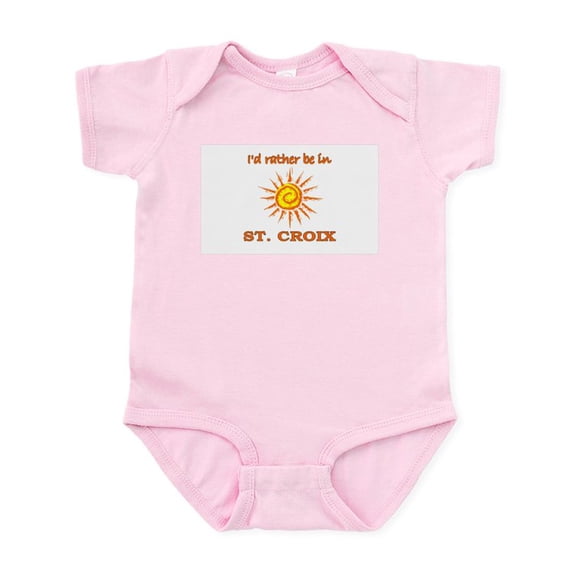 CafePress - I'd Rather Be In St. Croix, U Infant Bodysuit - Baby Light Bodysuit, Size Newborn - 24 Months