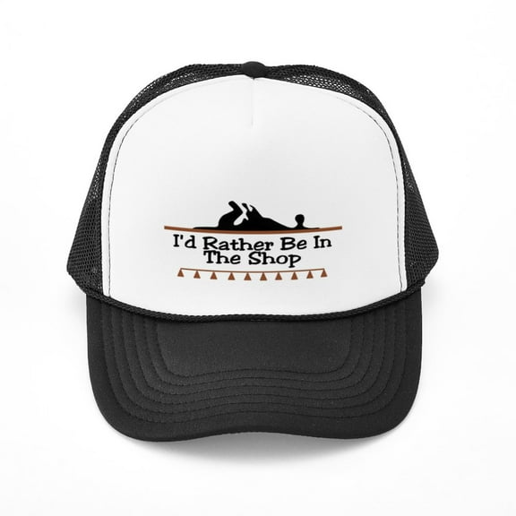CafePress - I'd Rather Be In The Shop - Adjustable Unisex Printed Trucker Hat with Mesh Back