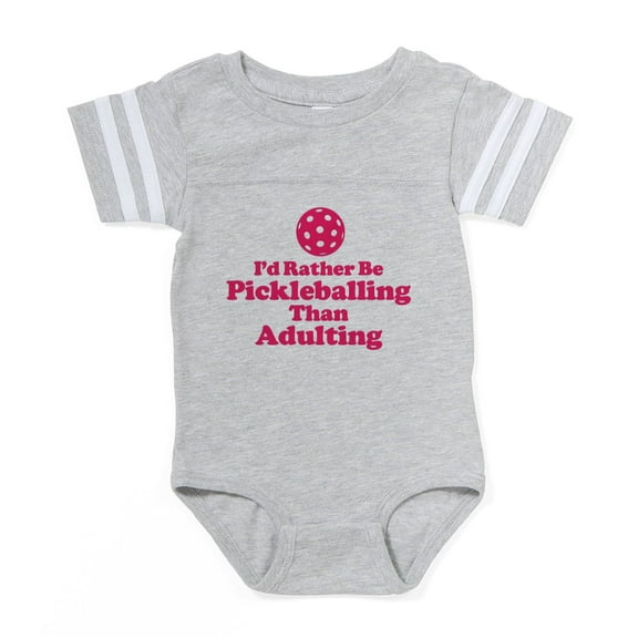 CafePress - I'd Rather Be Pickleballing - Cute Infant Baby Football Bodysuit