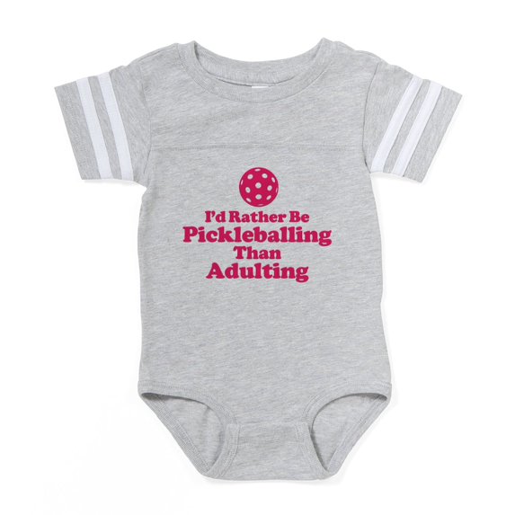 CafePress - I'd Rather Be Pickleballing - Cute Infant Baby Football Bodysuit