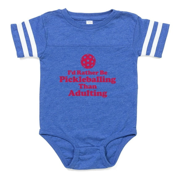 CafePress - I'd Rather Be Pickleballing - Cute Infant Baby Football Bodysuit