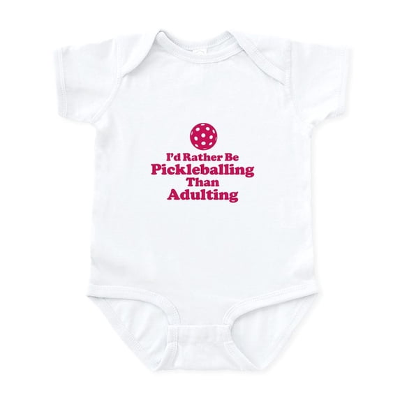 CafePress - I'd Rather Be Pickleballing Than Adultin Body Suit - Baby Light Bodysuit, Size Newborn - 24 Months