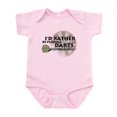 thumbnail image 1 of CafePress - I'd Rather Be Playing Darts! Infant Bodysuit - Baby Light Bodysuit, Size Newborn - 24 Months, 1 of 4