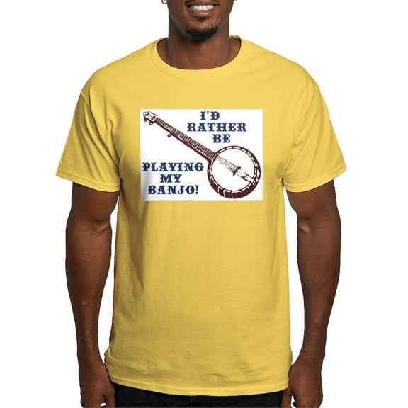 CafePress - I'd Rather Be Playing My Banj Light T Shirt - Men's Classic Graphic T-Shirt