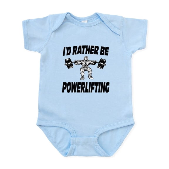 CafePress - I'd Rather Be Powerlifting Weightlifting Infant Bo - Baby Light Bodysuit, Size Newborn - 24 Months
