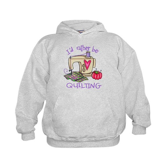 CafePress - I'd Rather Be Quilting - Kids Hooded Sweatshirt, Classic Hoodie