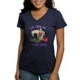 thumbnail image 1 of CafePress - I'd Rather Be Quilting T Shirt - Women's V-Neck Dark T-Shirt, 1 of 4
