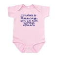 thumbnail image 1 of CafePress - I'd Rather Be Racing With Dad Infant Bodysuit - Baby Light Bodysuit, Size Newborn - 24 Months, 1 of 4