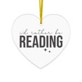 thumbnail image 1 of CafePress - I'd Rather Be Reading - Acrylic Heart Christmas Ornament, 1 of 3