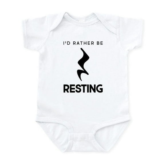 CafePress - I'd Rather Be Resting Baby Light Bodysuit - Baby Light Bodysuit, Size Newborn - 24 Months