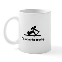 CafePress - I'd Rather Be Rowing Mug - 11 oz Ceramic Mug - Novelty Coffee Tea Cup