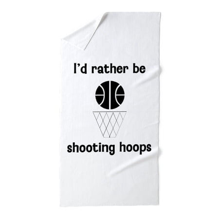 CafePress - I'd Rather Be Shooting Hoops - Large Beach Towel, Soft 30"x60" Towel with Unique Design