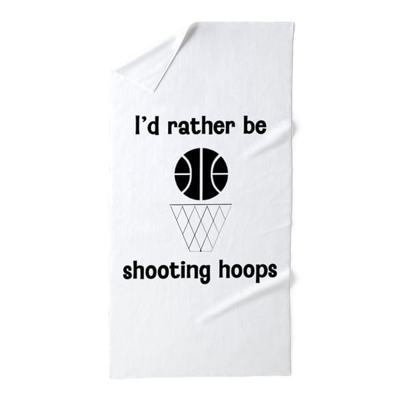 CafePress - I'd Rather Be Shooting Hoops - Large Beach Towel, Soft 30"x60" Towel with Unique Design