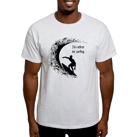 CafePress - I'd Rather Be Surfing T Shirt - Men's Classic Graphic T-Shirt