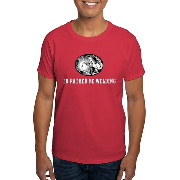 CafePress - I'd Rather Be Welding Dark T Shirt - Men's Classic Graphic Cotton T-Shirt