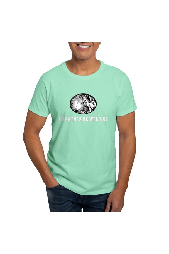 - I'd Rather Be Welding Dark T Shirt - Men's Classic Graphic Cotton T-Shirt