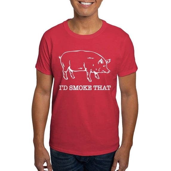 CafePress - I'd Smoke That Funny Pig T Shirt - Men's Classic Graphic Cotton T-Shirt