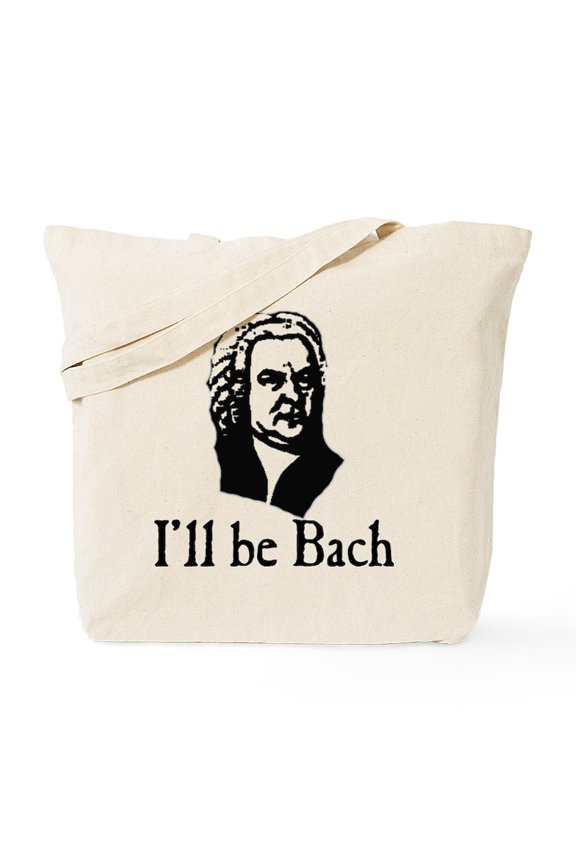 - I'll Be Bach Tote Bag - Unisex Canvas Tote Bag, Beige, 1-Piece