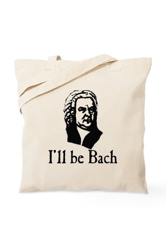 - I'll Be Bach Tote Bag - Unisex Canvas Tote Bag, Beige, 1-Piece