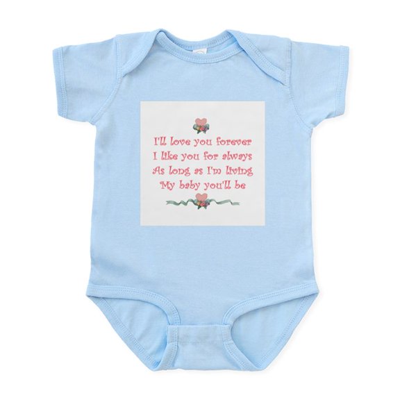 CafePress - I'll Love You Forever Infant Bodysuit - Baby Light Bodysuit, Size Newborn - 24 Months