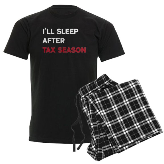 CafePress - I'll Sleep After Tax Season Men's Dark Pajamas - Men's Dark Loose Fit Cotton Pajama Set