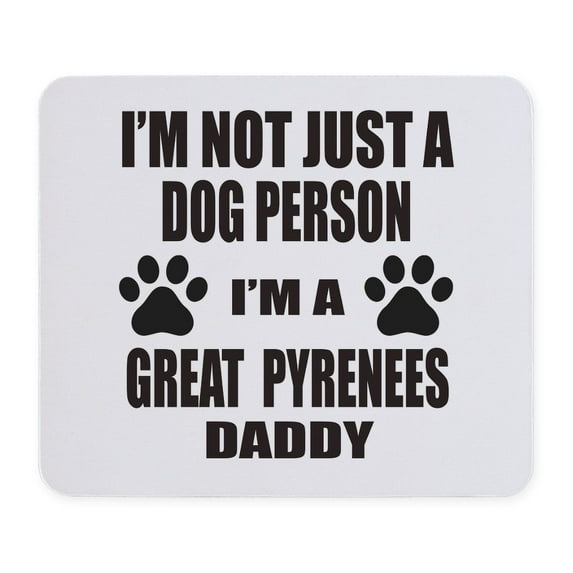 CafePress - I'm A Great Pyrenees Daddy Mousepad - Non-slip Rubber Mousepad, Gaming Mouse Pad