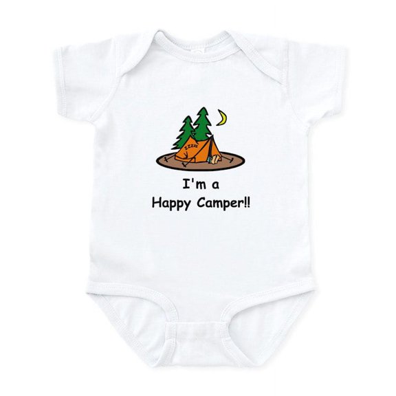 CafePress - I'm A Happy Camper!! Infant Bodysuit - Baby Light Bodysuit, Size Newborn - 24 Months