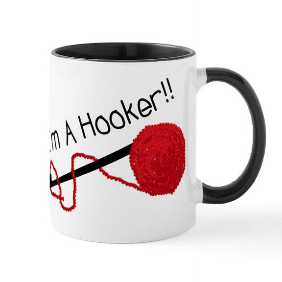 CafePress - I'm A Hooker Mug - 11 oz Ceramic Mug - Novelty Coffee Tea Cup