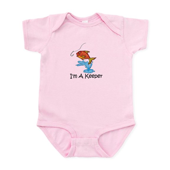 CafePress - I'm A Keeper FISH Infant Bodysuit - Baby Light Bodysuit, Size Newborn - 24 Months
