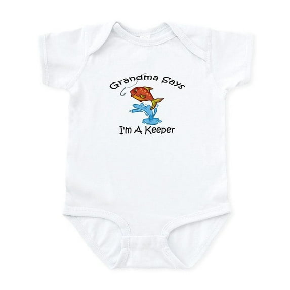 CafePress - I'm A Keeper Grandma Infant Bodysuit - Baby Light Bodysuit, Size Newborn - 24 Months