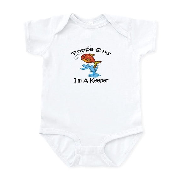 CafePress - I'm A Keeper Poppa Infant Bodysuit - Baby Light Bodysuit, Size Newborn - 24 Months