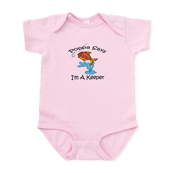 CafePress - I'm A Keeper Poppa Infant Bodysuit - Baby Light Bodysuit, Size Newborn - 24 Months