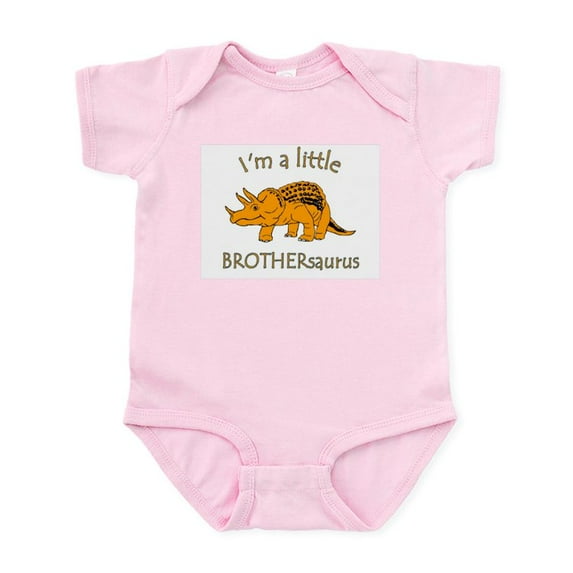 CafePress - I'm A Little Brothersaurus Infant Bodysuit - Baby Light Bodysuit, Size Newborn - 24 Months