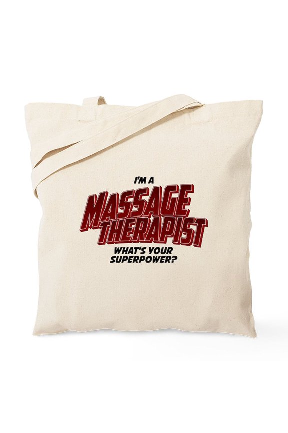 - I'm A Massage Therapist What's Your Super Tote Bag - Unisex Canvas Tote Bag, Beige, 1-Piece