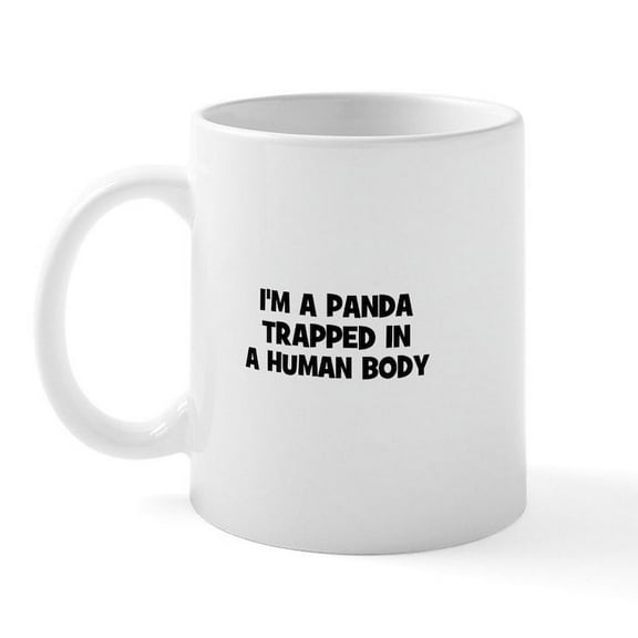 CafePress - I'm A Panda Trapped In A Huma Mug - 11 oz Ceramic Mug - Novelty Coffee Tea Cup