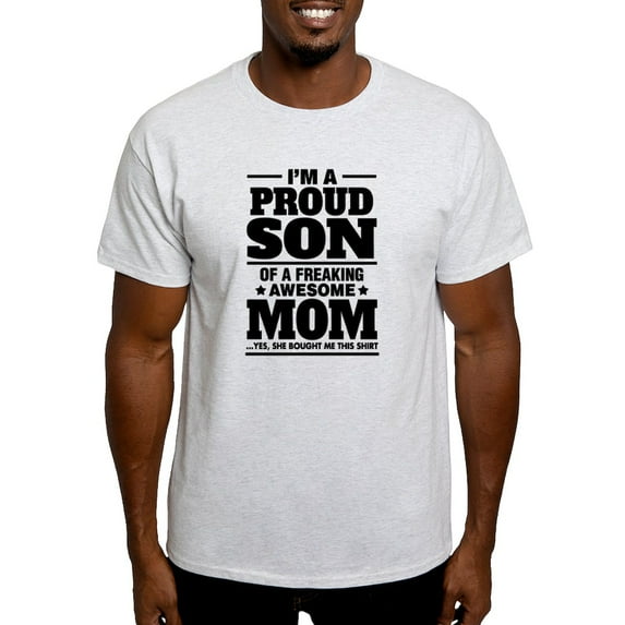 CafePress - I'm A Proud Son Of A Freaking Awesome Mom T Shirt - Men's Classic Graphic T-Shirt
