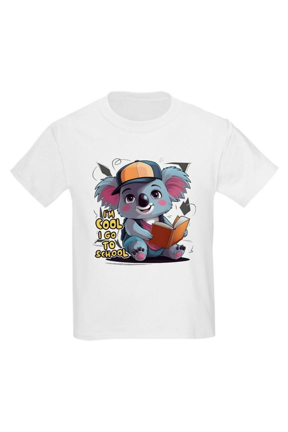 - I'm Cool I Go To School Kids T Shirt - Light Classic Kids Graphic, Short Sleeve T-Shirt, Sizes XS-XL