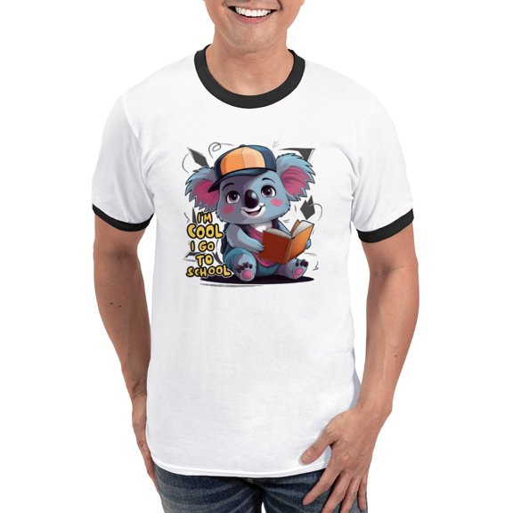 CafePress - I'm Cool I Go To School Men's Ringer T Shirt - 100% Cotton Ringed T-Shirt