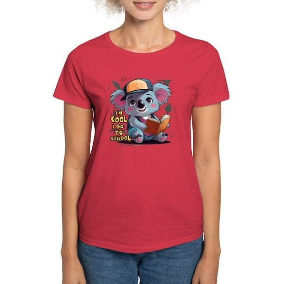 CafePress - I'm Cool I Go To School Women's Value T Shirt - Women's Traditional Fit Dark T-Shirt