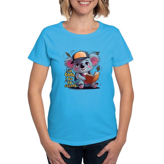 CafePress - I'm Cool I Go To School Women's Value T Shirt - Women's Traditional Fit Dark T-Shirt