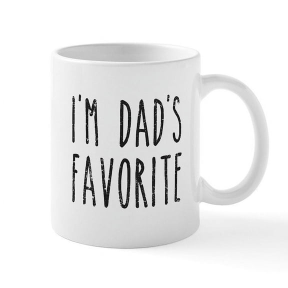 CafePress - I'm Dad's Favorite Son Or Daughter Mugs - 11 oz Ceramic Mug - Novelty Coffee Tea Cup