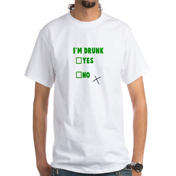 CafePress - I'm Drunk Yes No White T-Shirt - Men's Classic T-Shirts