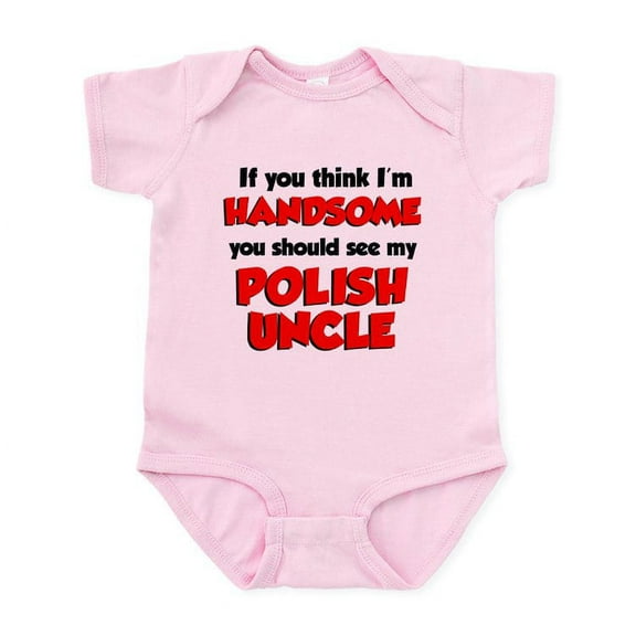 CafePress - I'm Handsome Polish Uncle Infant Bodysuit - Baby Light Bodysuit, Size Newborn - 24 Months