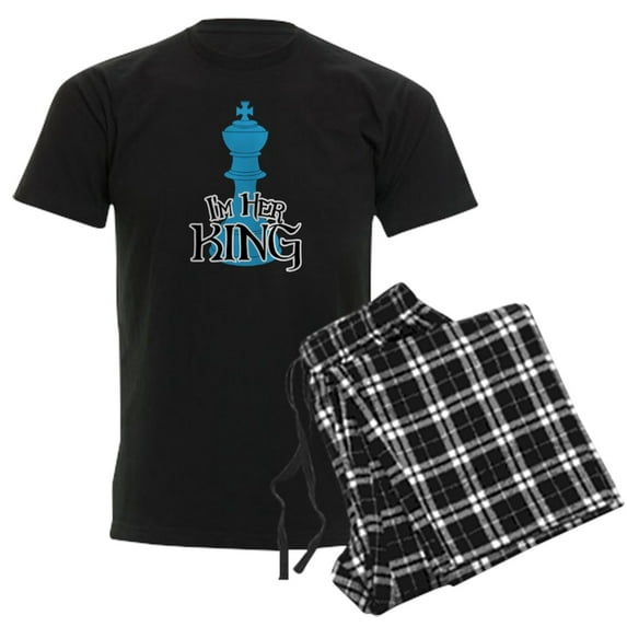 CafePress - I'm Her King Men's Dark Pajamas - Men's Dark Loose Fit Cotton Pajama Set
